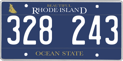 RI license plate 328243