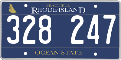 RI license plate 328247