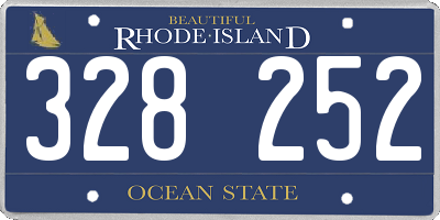 RI license plate 328252