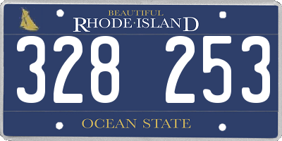 RI license plate 328253