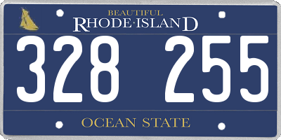 RI license plate 328255