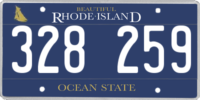RI license plate 328259