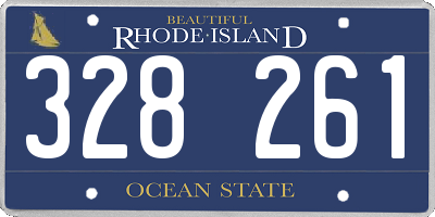 RI license plate 328261