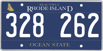 RI license plate 328262
