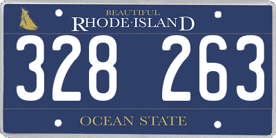 RI license plate 328263