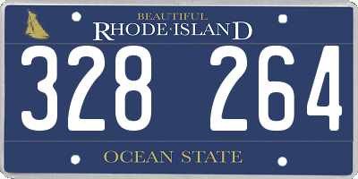 RI license plate 328264