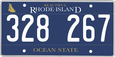 RI license plate 328267