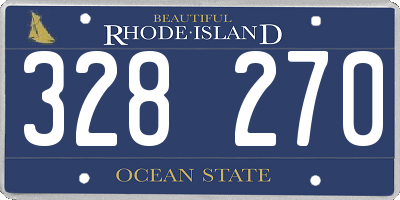 RI license plate 328270