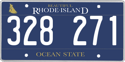 RI license plate 328271