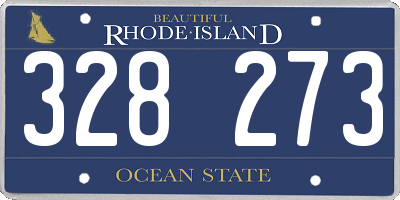 RI license plate 328273