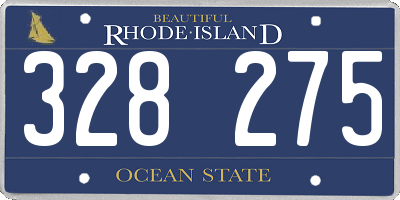 RI license plate 328275
