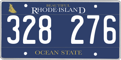RI license plate 328276