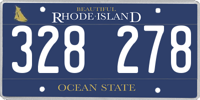 RI license plate 328278
