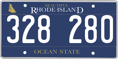 RI license plate 328280
