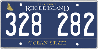 RI license plate 328282