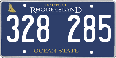 RI license plate 328285