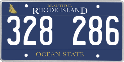 RI license plate 328286