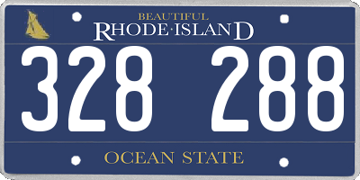 RI license plate 328288