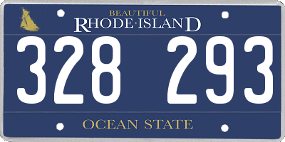RI license plate 328293