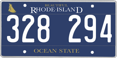 RI license plate 328294
