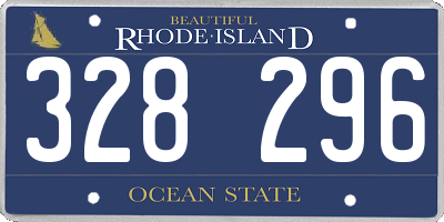 RI license plate 328296