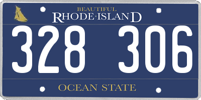 RI license plate 328306
