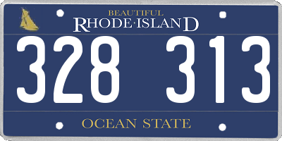 RI license plate 328313