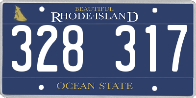 RI license plate 328317