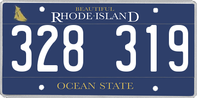 RI license plate 328319