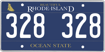 RI license plate 328328