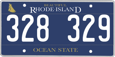 RI license plate 328329
