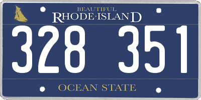 RI license plate 328351