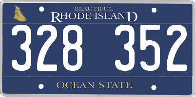 RI license plate 328352
