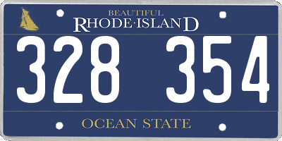 RI license plate 328354