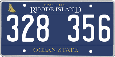 RI license plate 328356
