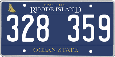 RI license plate 328359