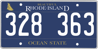 RI license plate 328363