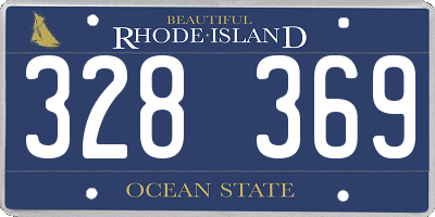 RI license plate 328369