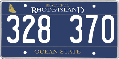 RI license plate 328370