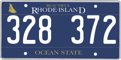 RI license plate 328372