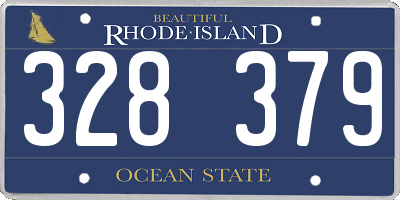 RI license plate 328379