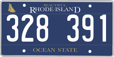 RI license plate 328391