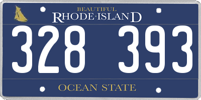 RI license plate 328393