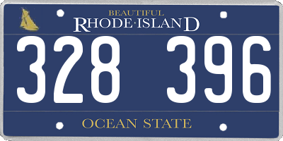 RI license plate 328396