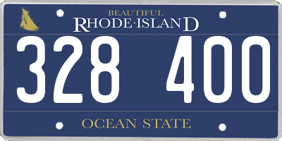 RI license plate 328400