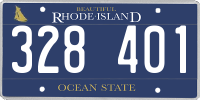 RI license plate 328401