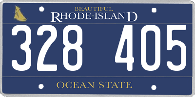 RI license plate 328405