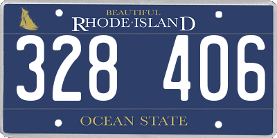 RI license plate 328406