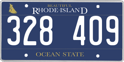 RI license plate 328409