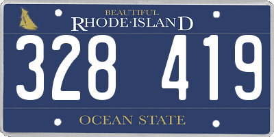 RI license plate 328419